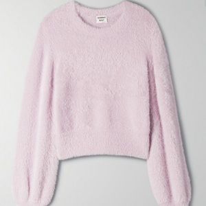Aritzia Sunday Best kitten sweater pink